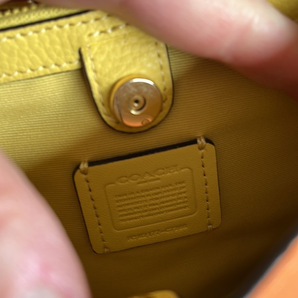 Coach Mini Town Candied Orange Crossbody Bag with Original & Floral Pink Strap - Picture 8 of 10